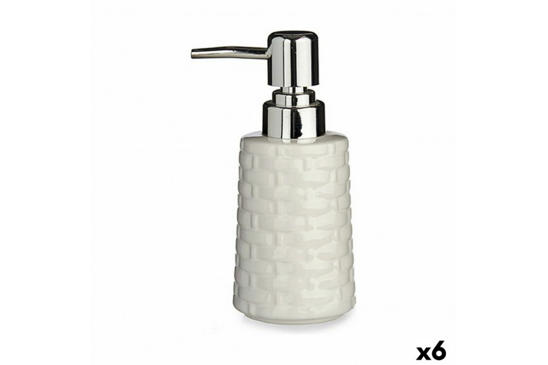 Soap Dispenser Ceramic Silver White 6...