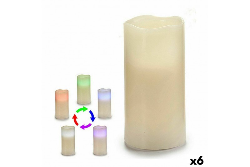 LED Candle Cream Plastic Wax (7,5 x...