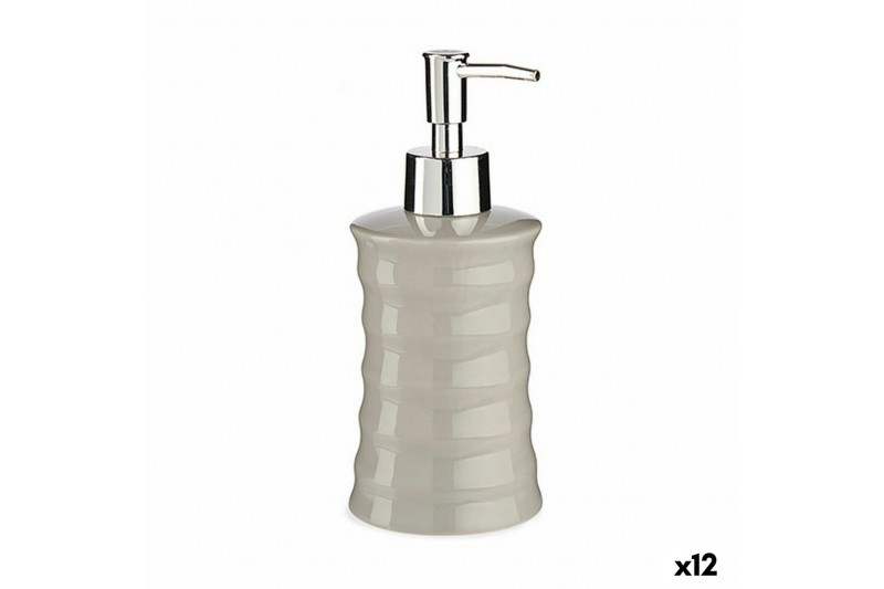 Soap Dispenser Waves Ceramic Grey...