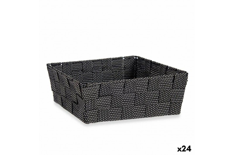 Panier Tressée Noir Tissu 2,4 L (20 x...