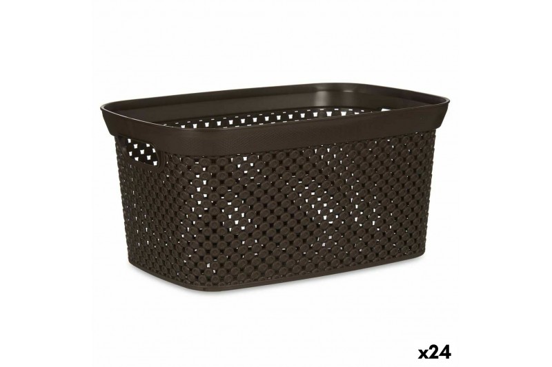 Panier Organisateur Marron Plastique...