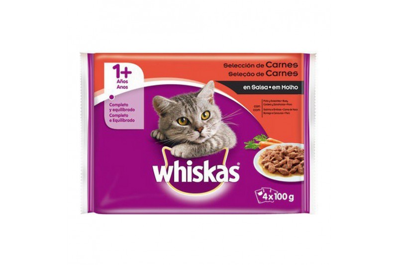 Kattenvoer Whiskas (4 x 100 g)