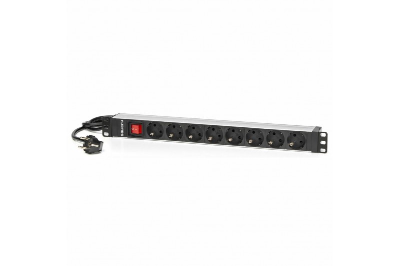 Schuko 19" 8 Way Multi-socket Adapter...