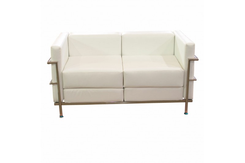 2-Seater Sofa Tarazona P&C 72PSPBL White