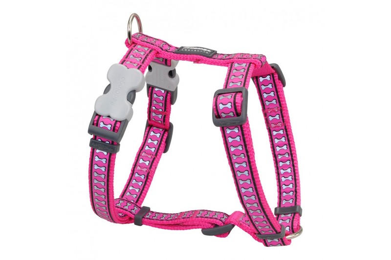 Dog Harness Red Dingo Fuchsia Bone...