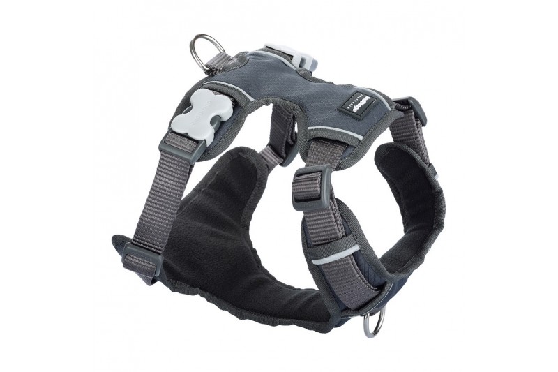 Dog Harness Red Dingo Padded Grey Size S