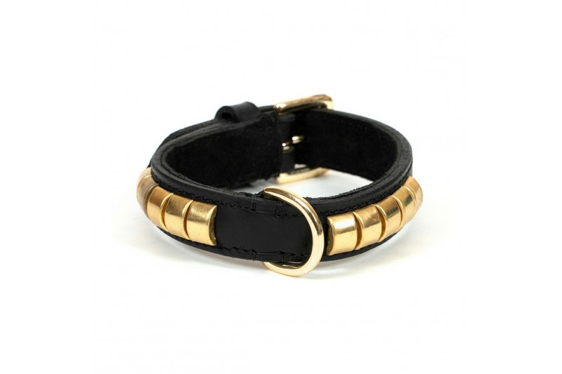 Dog collar Gloria Duna Black Golden...