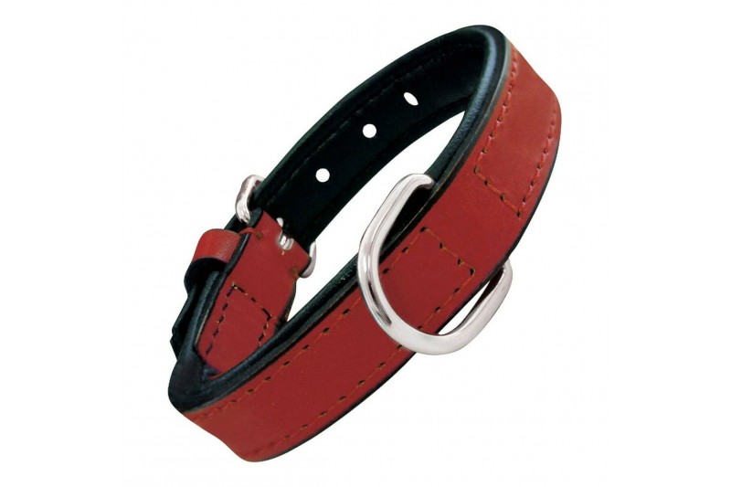 Dog collar Gloria Padded Red (30 x...