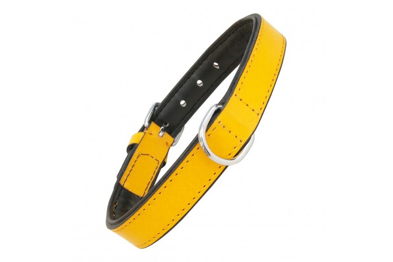 Dog collar Gloria Padded Yellow (35 x...