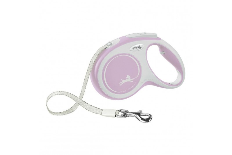 Dog Lead Flexi NEW COMFORT Pink Size S