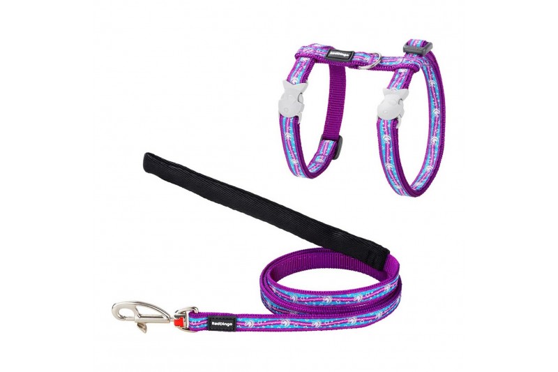 Cat Harness Red Dingo Style Purple...