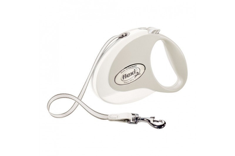 Dog Lead Flexi STYLE 3 m Size S White