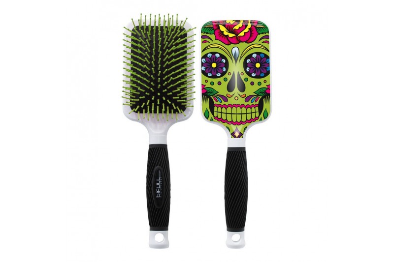 Brosse Démêlante Bifull Crâne Vert