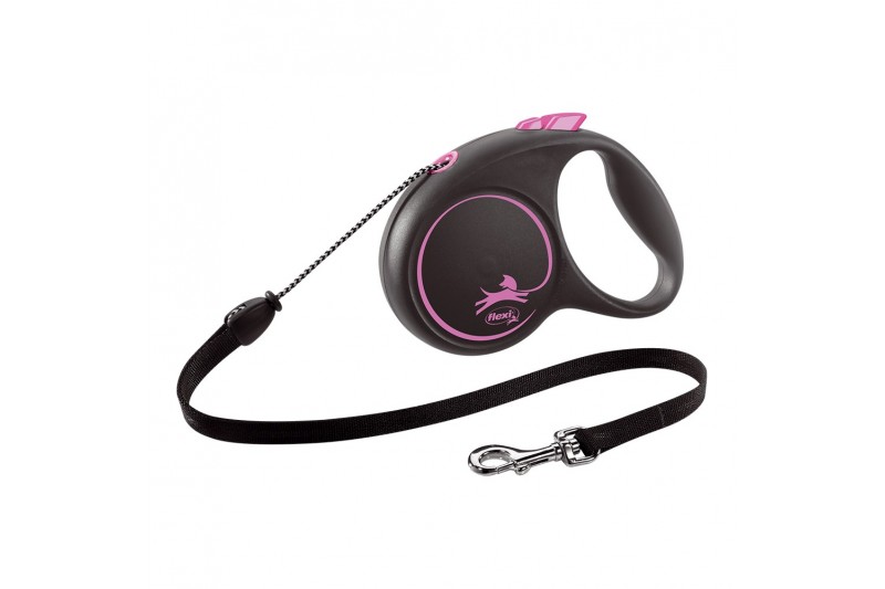 Dog Lead Flexi BLACK DESIGN 5 m Pink...