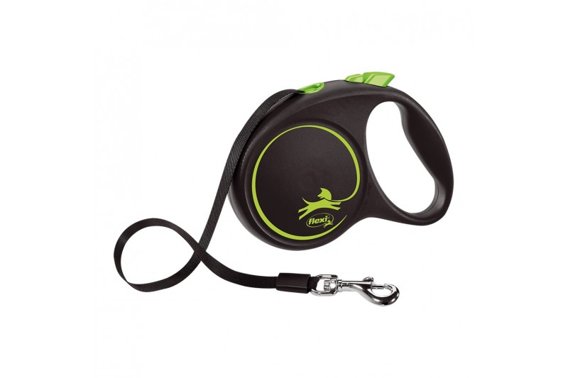 Dog Lead Flexi BLACK DESIGN 5 m Size...