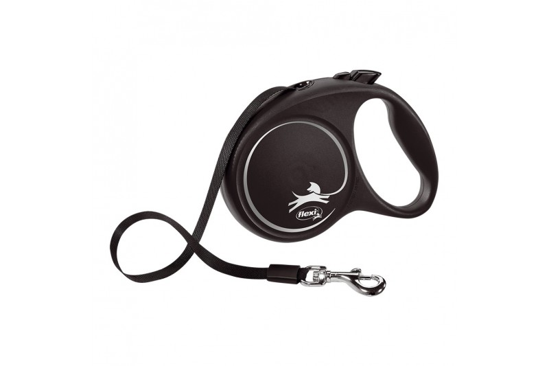 Dog Lead Flexi BLACK DESIGN 5 m Size...