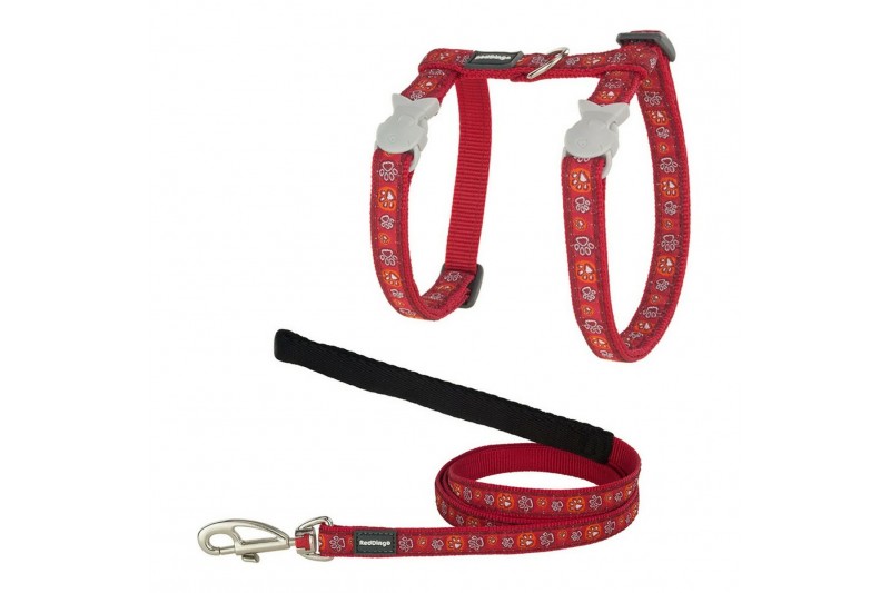 Cat Harness Red Dingo Style Red Strap...