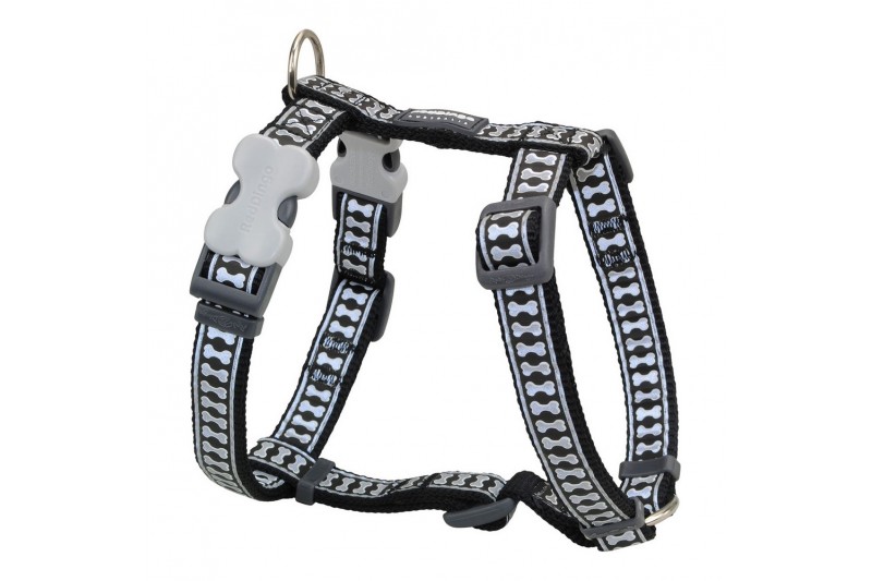 Dog Harness Red Dingo Bone Reflective...