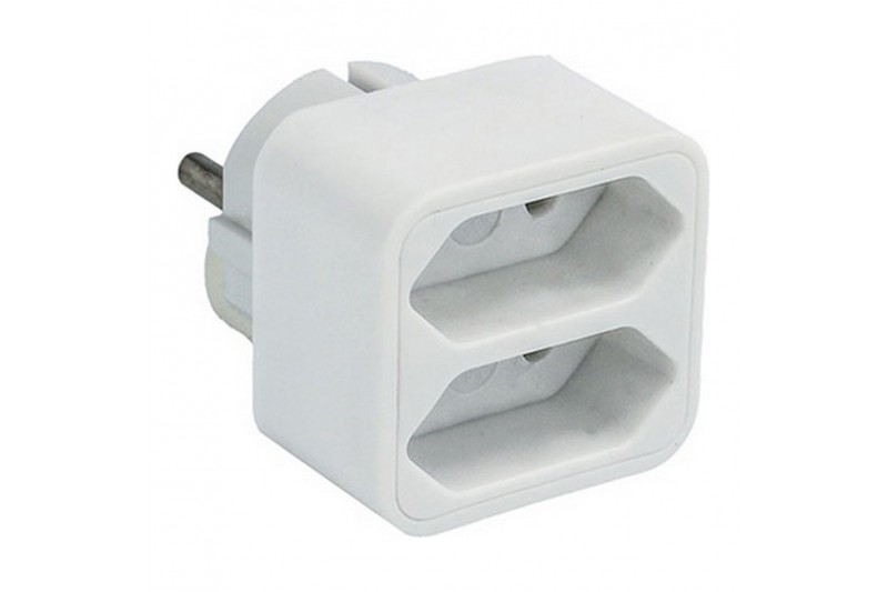 Schuko 2 Way Multi-socket Adapter NIMO