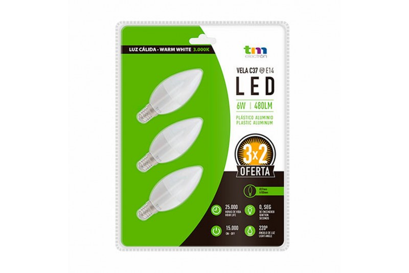 Bombilla LED TM Electron E14 3000 K