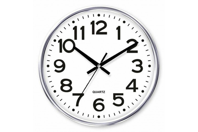 Wall Clock Timemark Silver