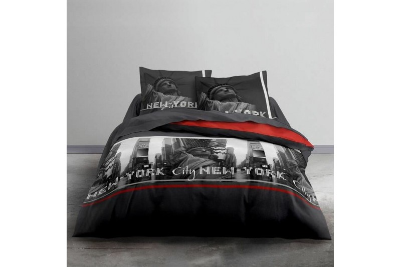 Bedding set TODAY Black Red (140 x...