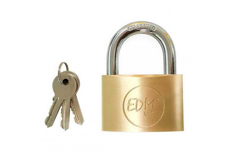 Key padlock EDM Bow Brass (40 x 23 mm)