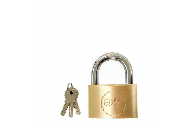 Key padlock EDM Bow Brass (50 x 30 mm)