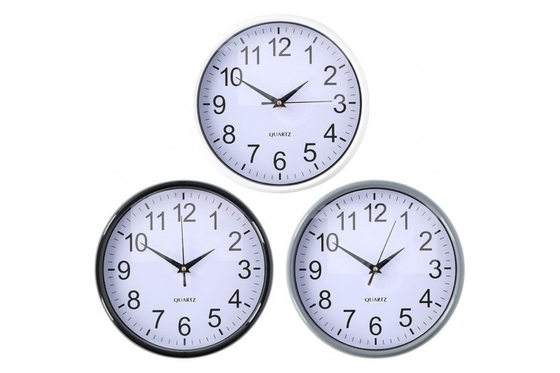 Wall Clock polypropylene (Ø 25 x 3 cm)