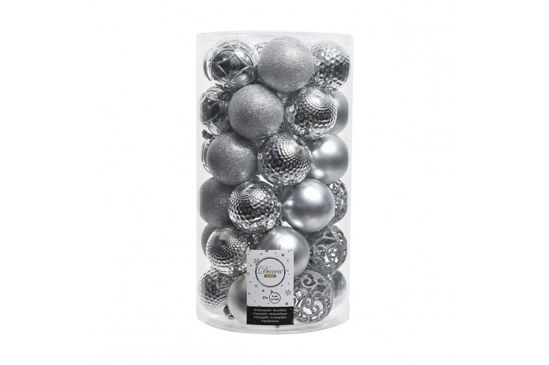 Christmas Baubles Decoris Silver