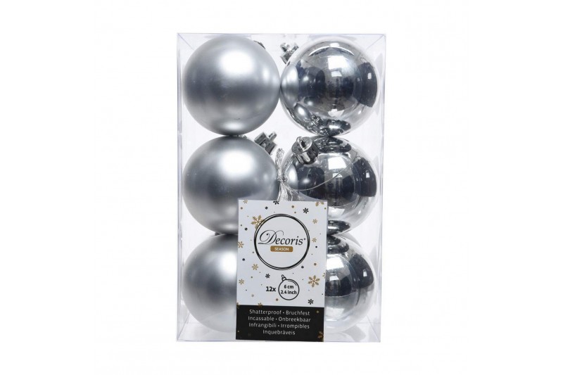 Boules de Noël Decoris Argenté (Ø6 cm)