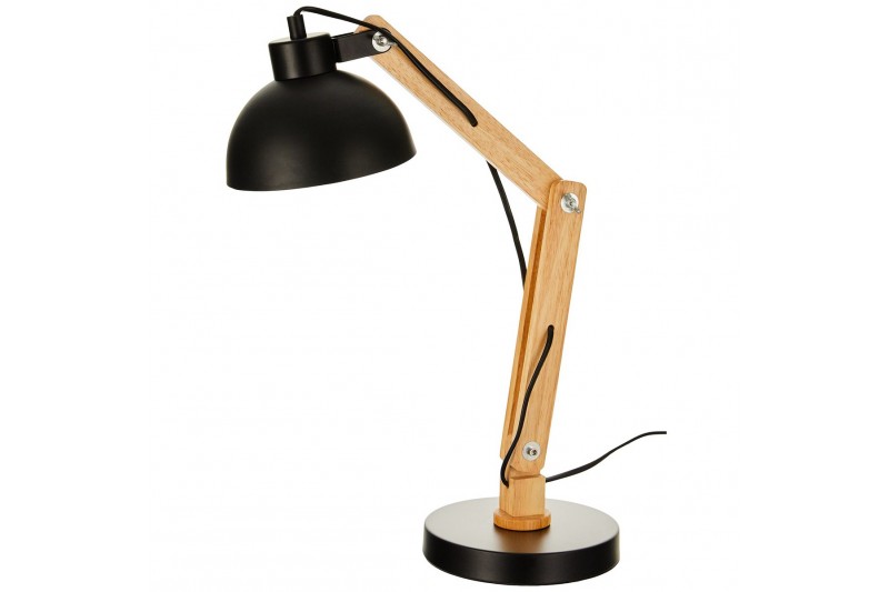 Bureaulamp EDM Zwart Hout Metaal 60 W...