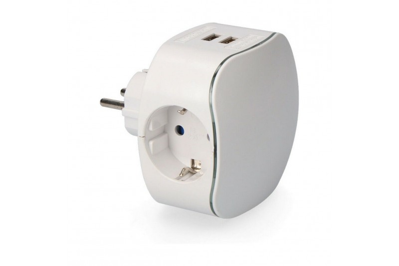 Wall Plug with 2 USB Ports EDM Schuko...