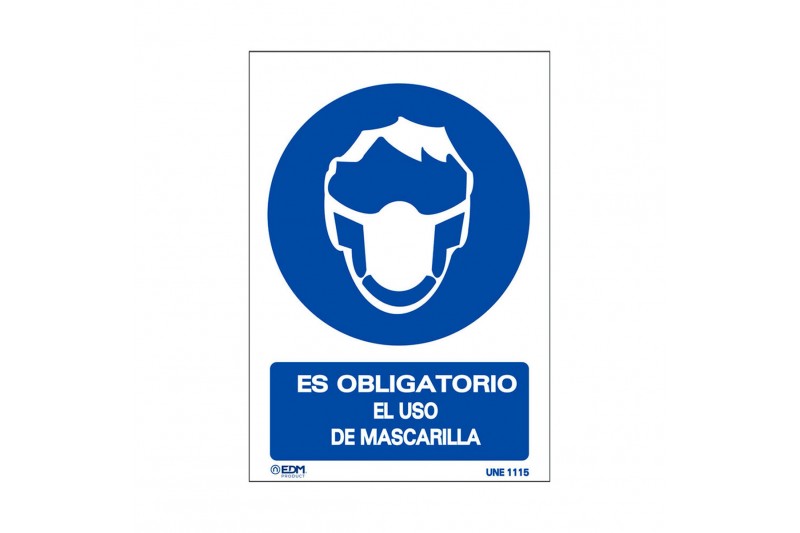 Schild EDM Obligatorio uso mascarilla...