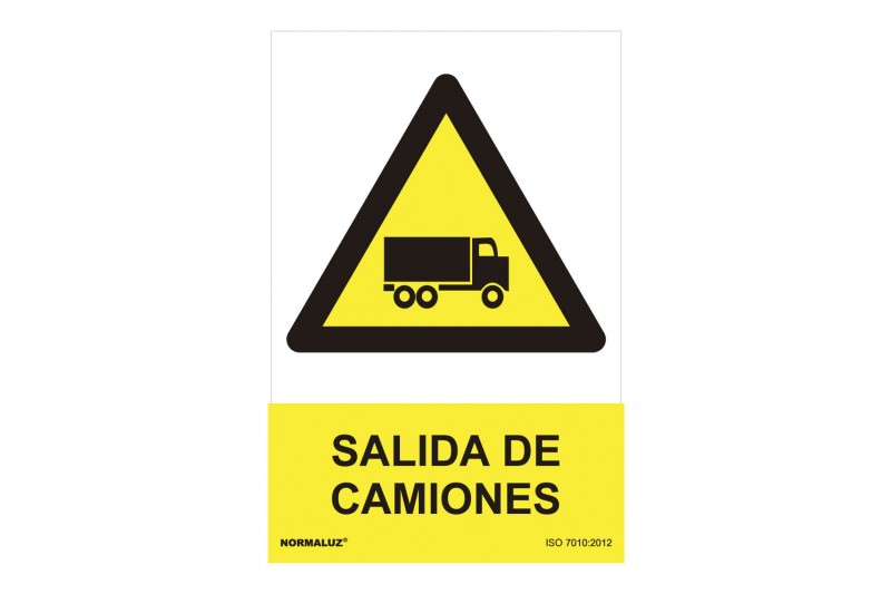 Schild Normaluz Salida de Camiones...