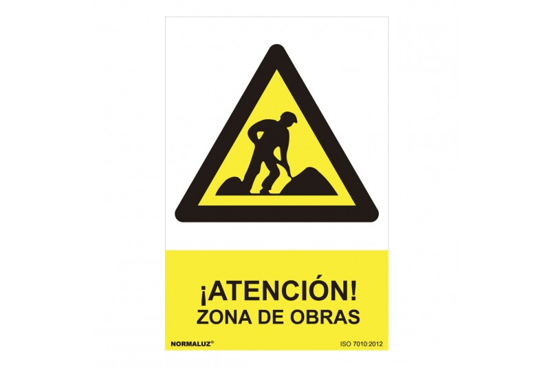 Schild Normaluz Zona de obras PVC (30...