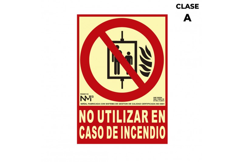 Cartel Normaluz No utilizar en caso...