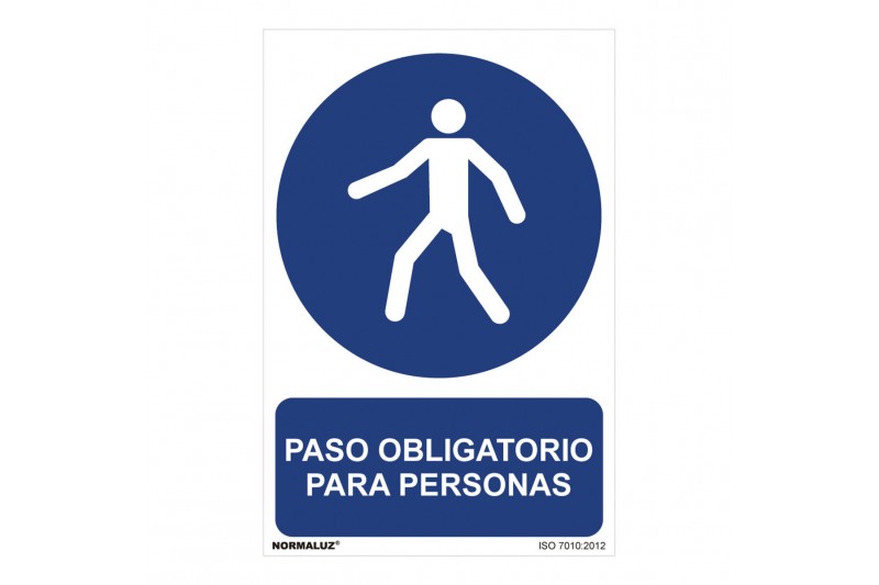 Schild Normaluz Paso obligatorio para...