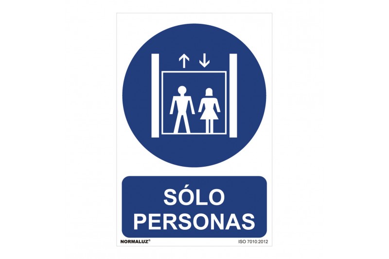 Cartel Normaluz Sólo personas PVC (30...