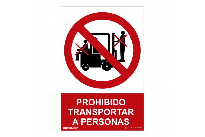 Bord Normaluz Prohibido transportar a...