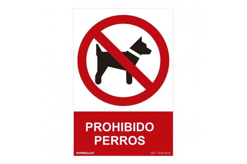 Bord Normaluz Prohibido perros PVC...