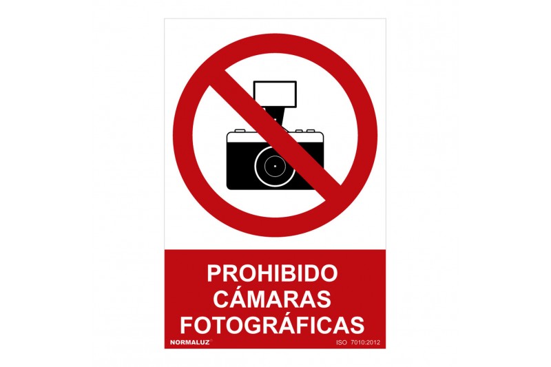 Cartel Normaluz Prohibido cámaras...