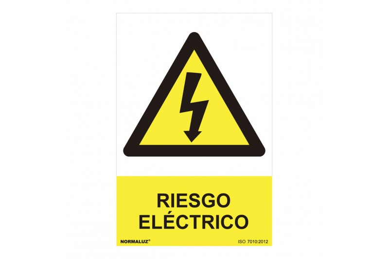 Cartel Normaluz Riesgo eléctrico PVC...