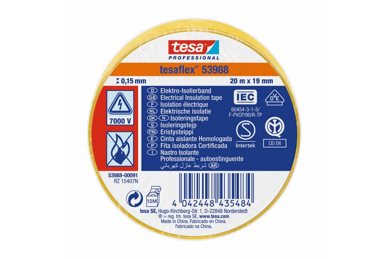 Insulating tape TESA Yellow (20 m x...