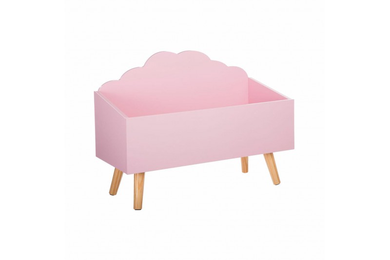 Coffre 5five Nuages Enfant Rose Bois...