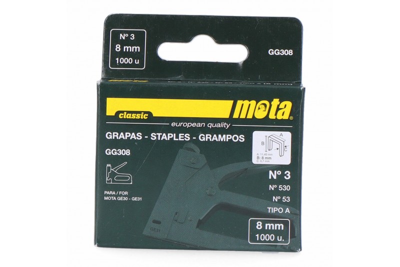 Agrafes Mota gg308 1000 Unidades Nº 3