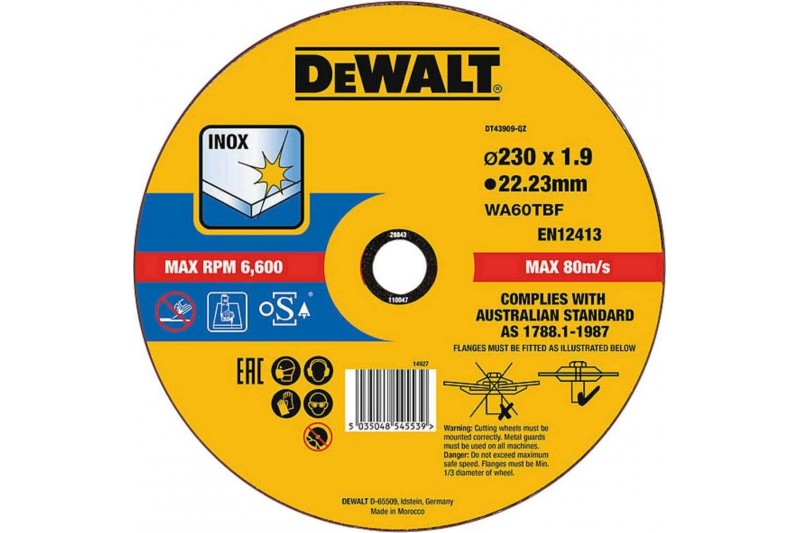 Disco de corte Dewalt dt43909-qz