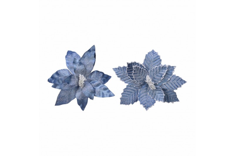 Decoratieve Bloem Blauw Polyester...