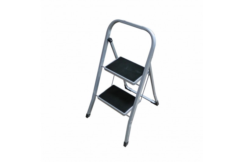 2-step folding ladder EDM Grey Steel...