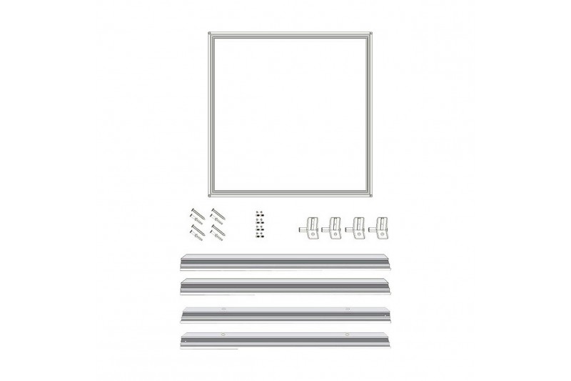 LED Panel Recessed Frame EDM Chromed